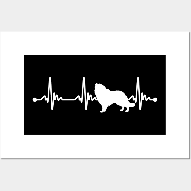 Border Collie Puppy Heartbeat Wall Art by KawaiiAttack